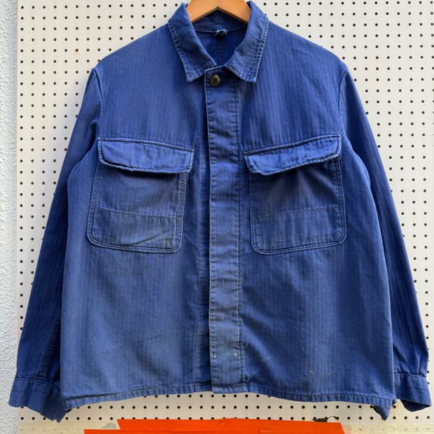 OLD VINTAGE HBT MECHANIC 헤링본 프렌치워크메카닉자켓