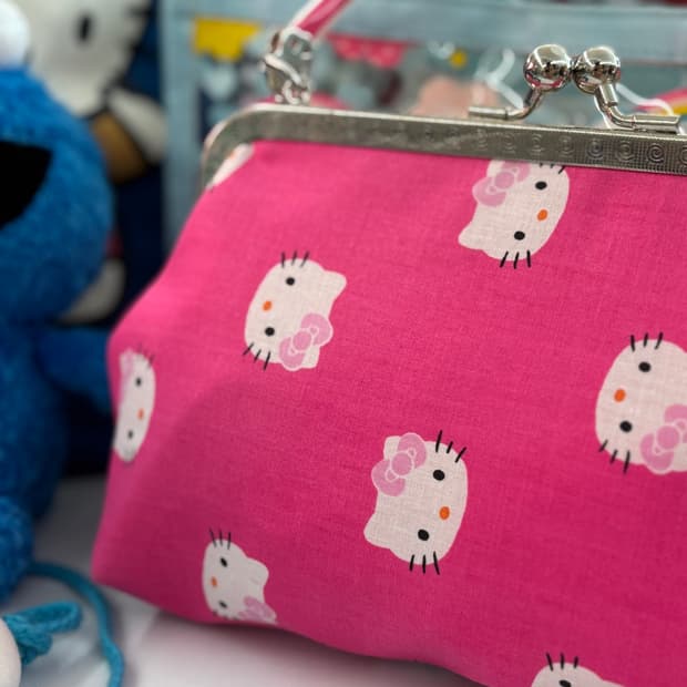Vintage Fabric Hello Kitty Hand Made Bag