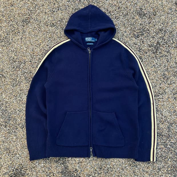 폴로 랄프로렌(polo ralph lauren) 네이비 투웨이 니트 후드