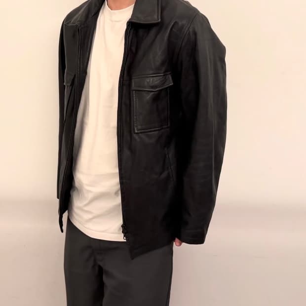 빈티지 양가죽 투웨이 자켓