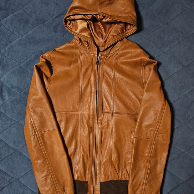 빔즈보이(BEAMS BOY) 램 가죽 후드 자켓