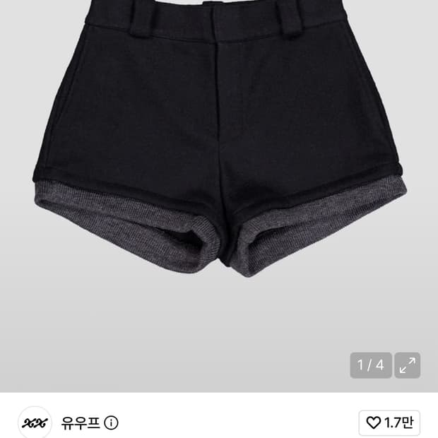 유우프 숏팬츠 블랙