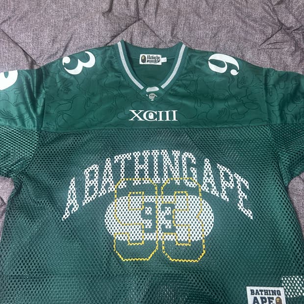 베이프 라인 카모 멀티로고 풋볼저지