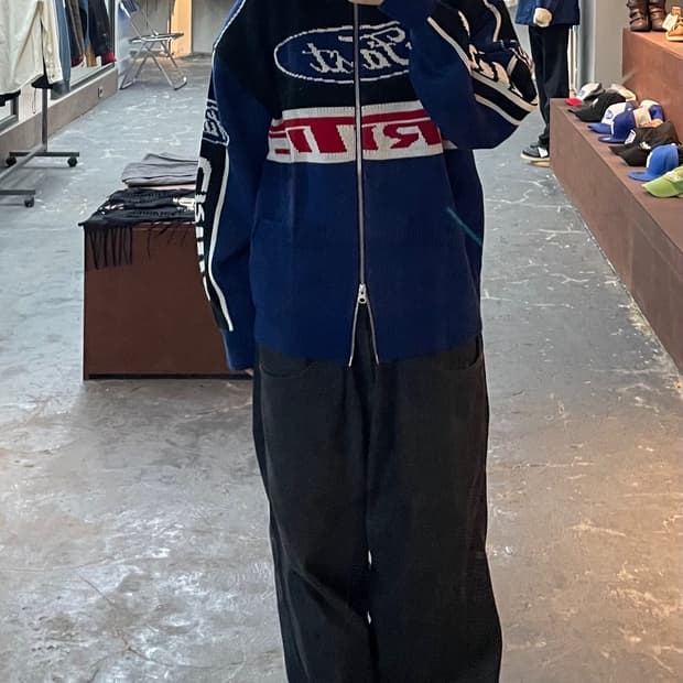 크리틱 레이싱 니트 집업 H1201