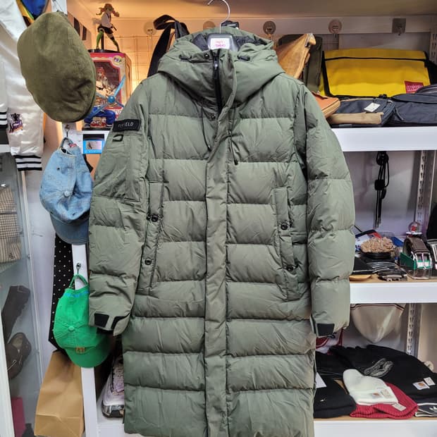 Penfield 펜필드 밝은카키색 후드 롱패딩 오리털