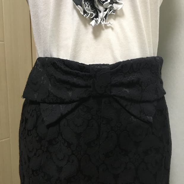 빈티지 왕리본 고딕 블랙 리본 로걀 스커트 리즈리사 갸루일브히메갸루