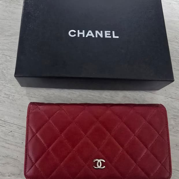 (정품) 샤넬 13번대 램스킨 장지갑 WOC (카드지갑 반지갑 명품 여성