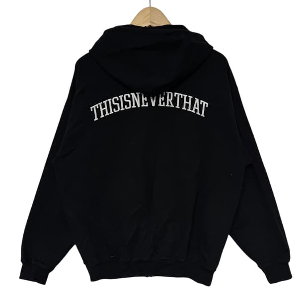 디스이즈네버댓 백 자수로고 후드집업