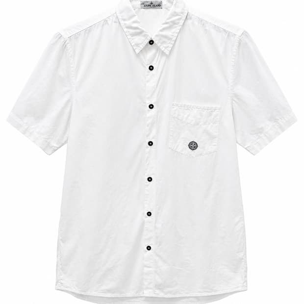 스톤아일랜드 화이트 반팔 셔츠 100