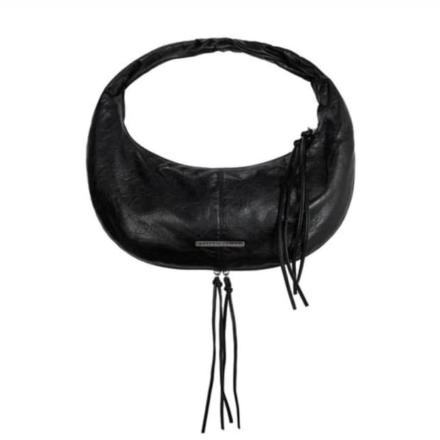 (거의새상품) 트리밍버드 미니 호보백 블랙