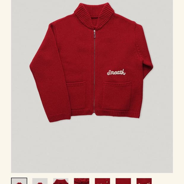 스무드무드 코휘찬 가디건 레드