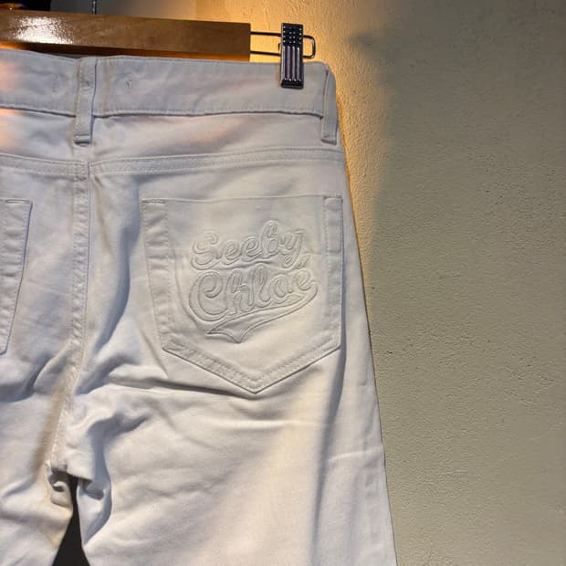 씨바이끌로에 화이트 코튼 팬츠