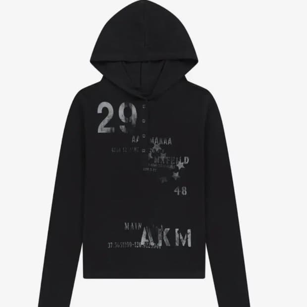 아캄 넘버링 후드 롱슬리브 2사이즈