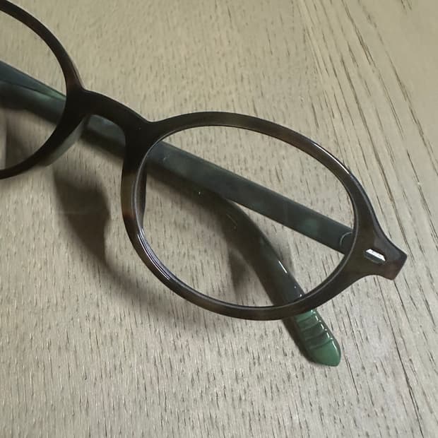 미우스타일 라운드 안경(호피/그린)