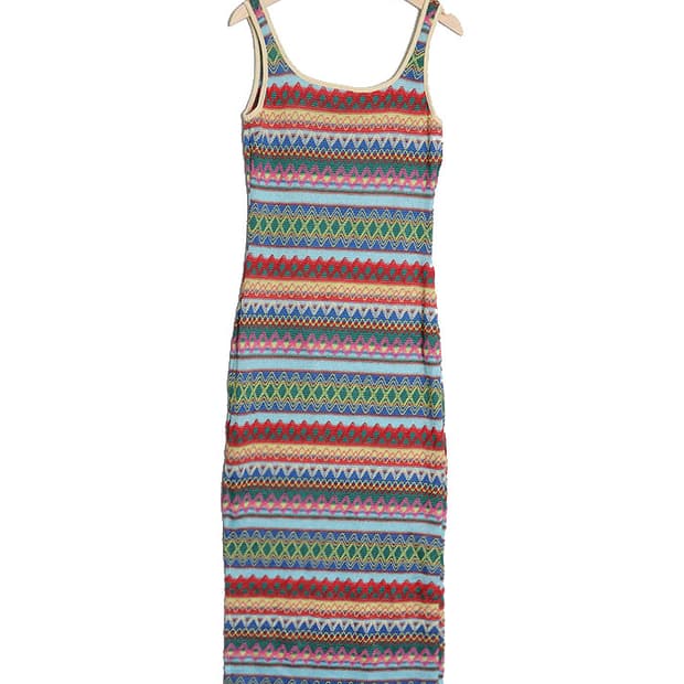 SHEIN Pattern Stretch Sleeveless OPC