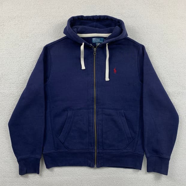 폴로 랄프로렌 포니로고 써멀 후드집업 네이비