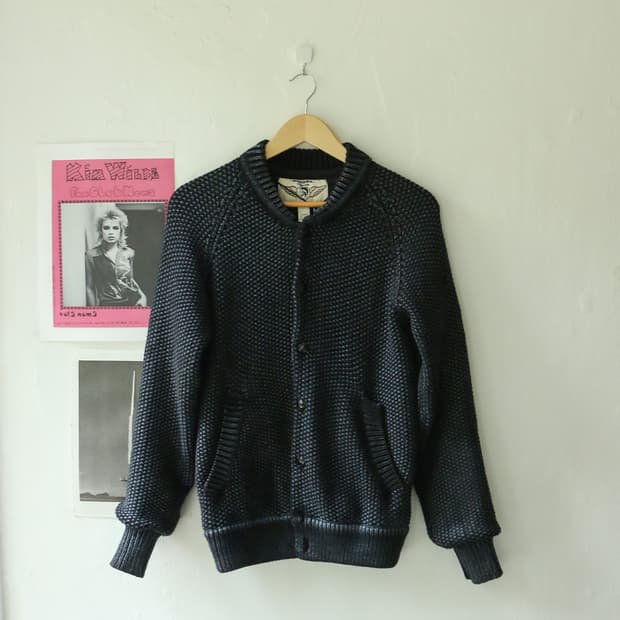 디젤 네이비 바시티 가디건