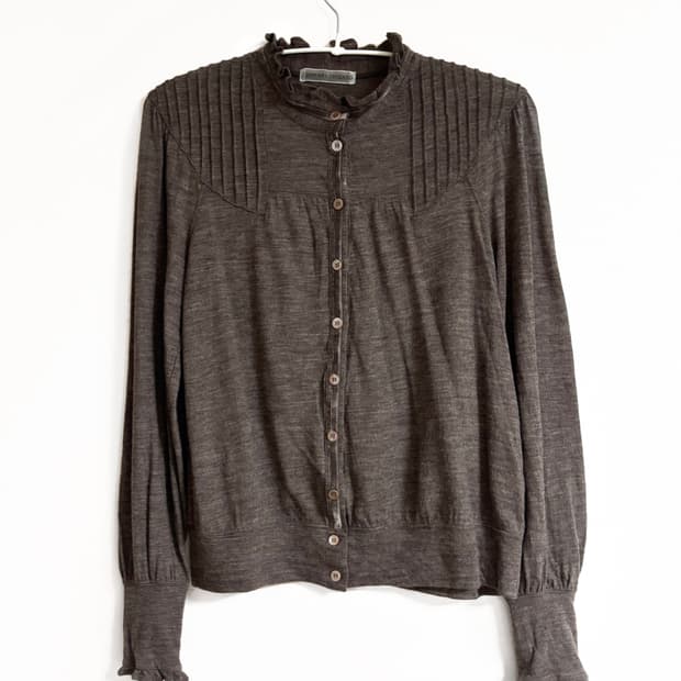 츠모리치사토 울 블라우스