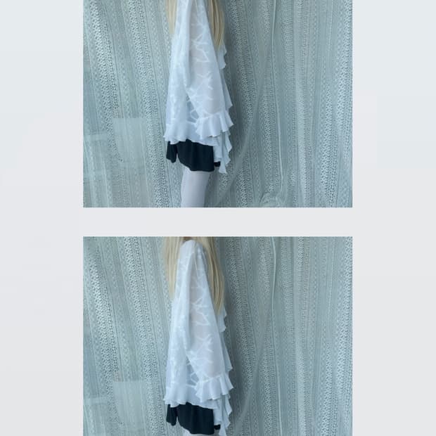 White Ruffle Lace Cardigan 화이트 러플 가디건