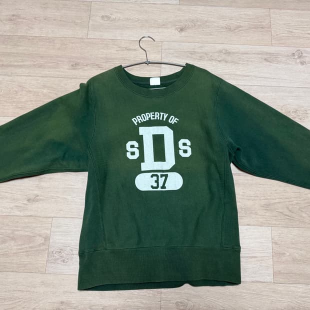 일본 빈티지 그린 맨투맨