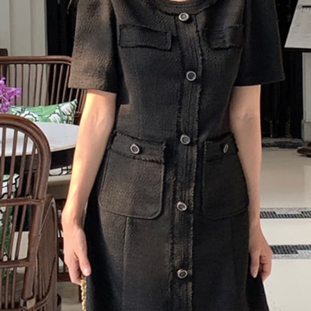 ATTRANGS 트위드 원피스 (택O)