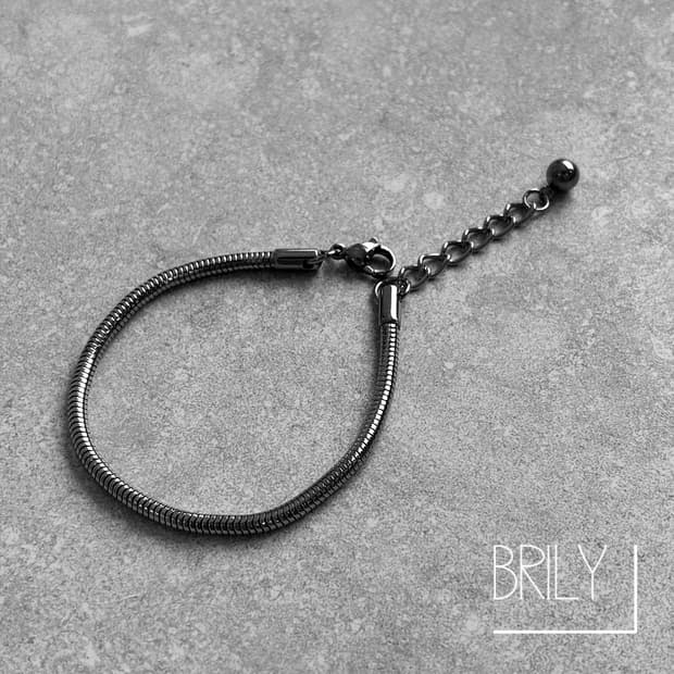 [Unisex] BON 스네이크 체인 써지컬 스틸 베이직 팔찌