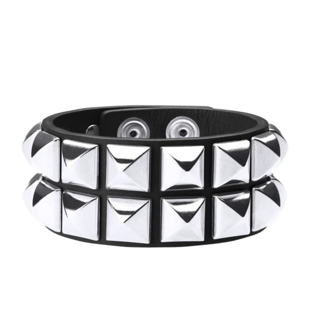 Supreme Studded Leather Bracelet Black