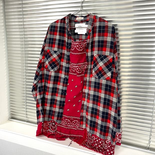 OLDPARK-PAISLEY PULLOVER SHIRT (RED) 