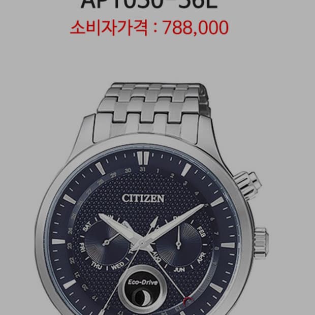 # 시티즌 메탈시계 에코드라이브 문페이즈 남성명품 시계 급처