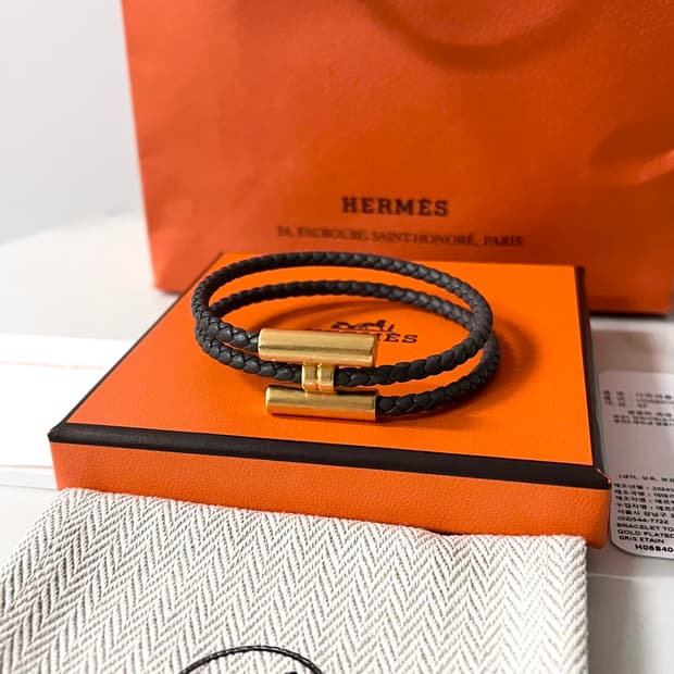 [S급/정품] 에르메스 골드 투니스 트레쎄 팔찌