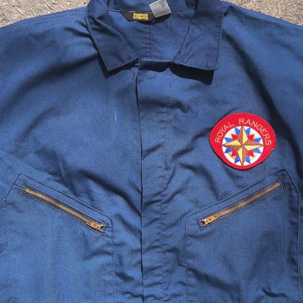 [USA vintage] Big smith 커버롤 반팔 blue XL