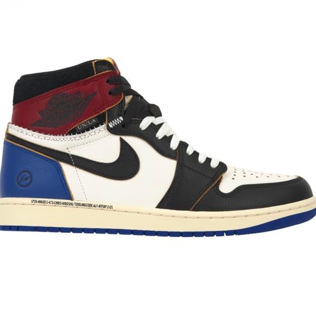 조던 1 x 프라그먼트 x 유니온 LA 블랙 앤 바시티 레드