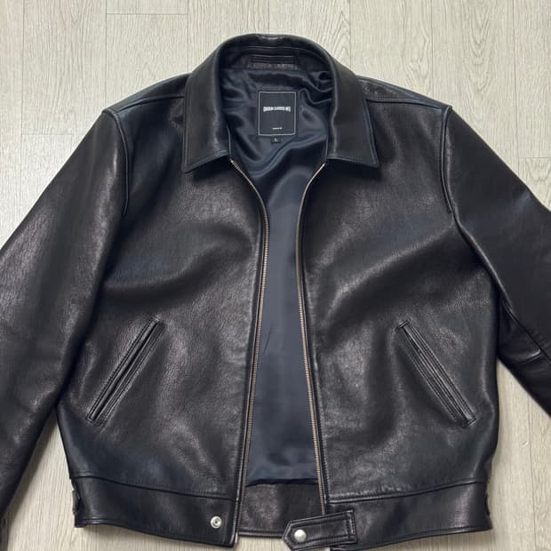 (딤스킨) Morris 베지 램스킨 가죽 자켓 L