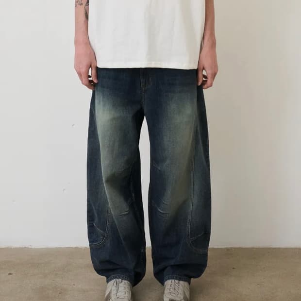 [2] 노운 커브드 데님 딥블루