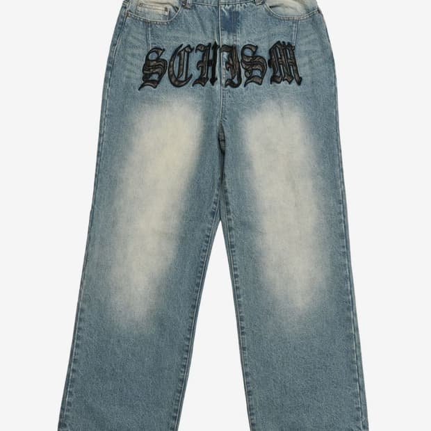 스키즘 인듀싱 PATCH JEANS BLUE