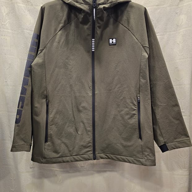 험머 남성 기모 후드 자켓 바람막이 카키 105~110