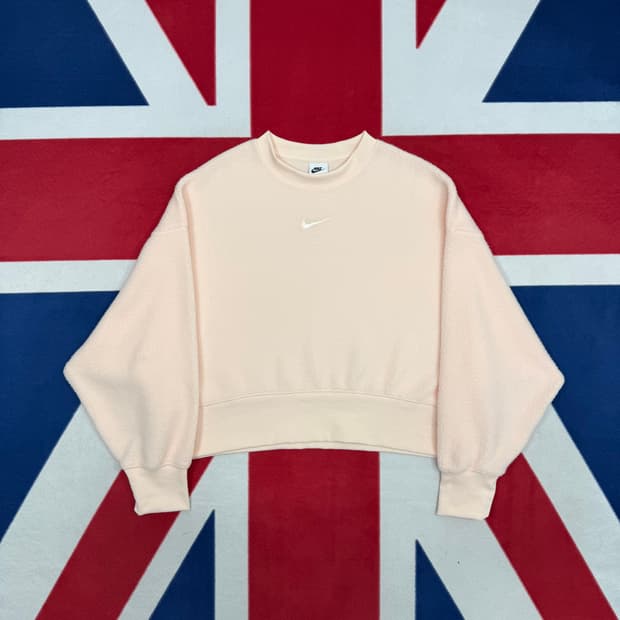 나이키 크롭 후리스 맨투맨 여성 S 실측 66-88