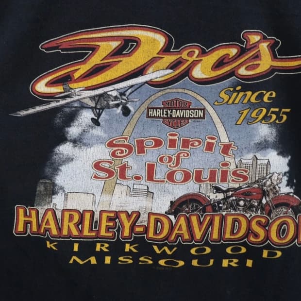 빈티지 할리데이비슨 빅로고 티셔츠