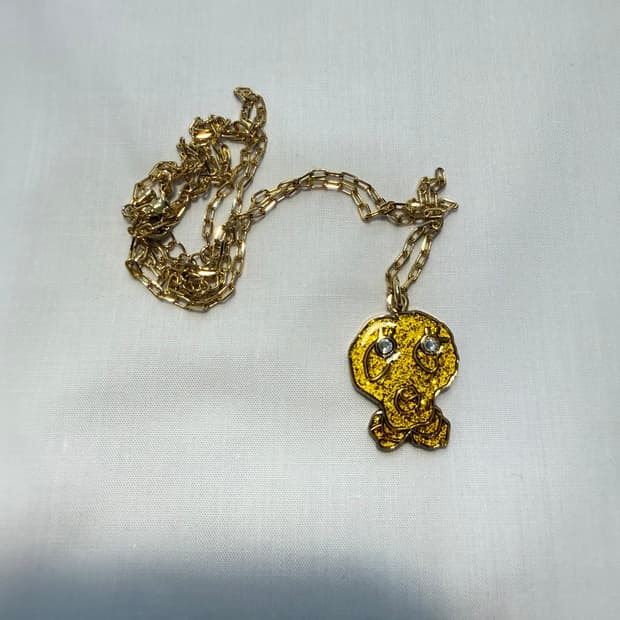 츠모리치사토 키치 캐릭터 골드 목걸이