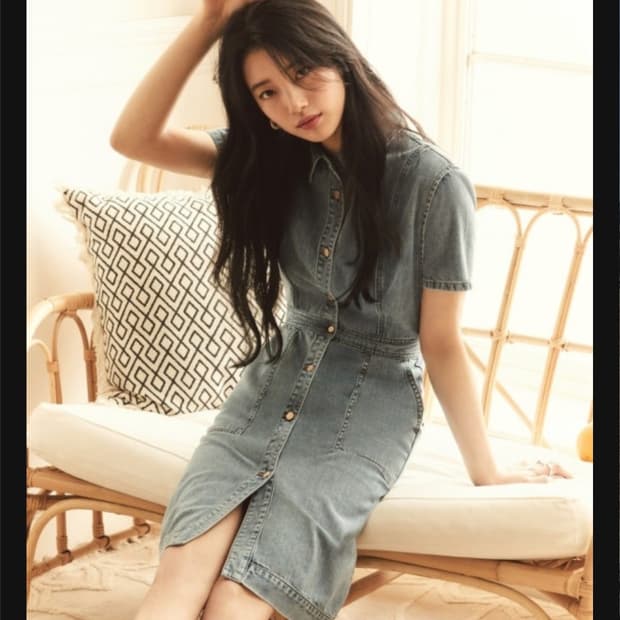 게스 수지 데님 원피스