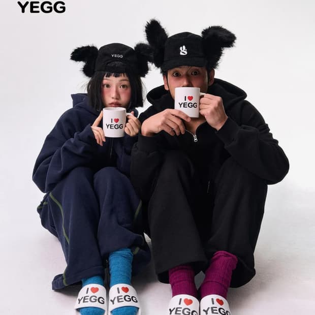 예그 트위스트 퍼 이어플랩 볼캡 블랙