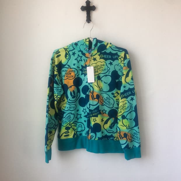 Disney Mickey pattern hood zip up