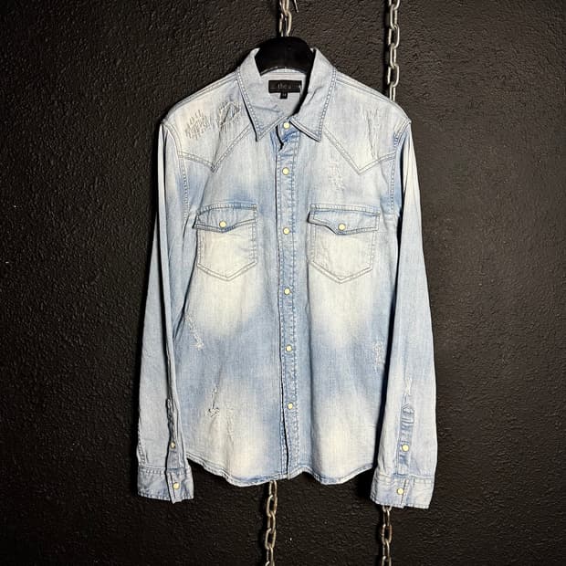 in the attic – Damaged Western Denim Shi