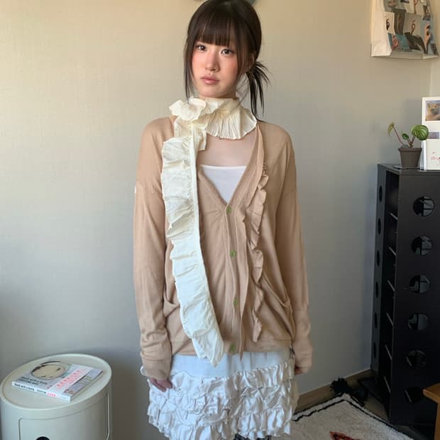 super hakka frill cardigan