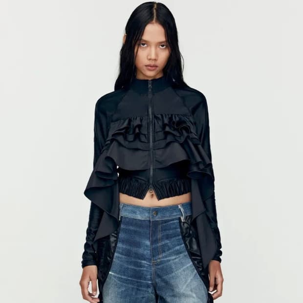 RILEY RUFFLE TIGHT ZIP UP atb1203w(BLACK