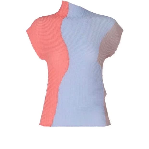 이세이미야케 앱스트랙트 틴트 플리츠 탑