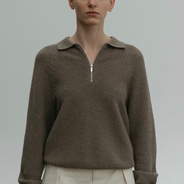 낫띵리튼 하프집업 니트