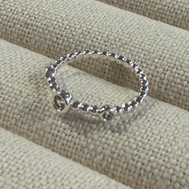 새상품 여성 신주 은도금 외계인 반지