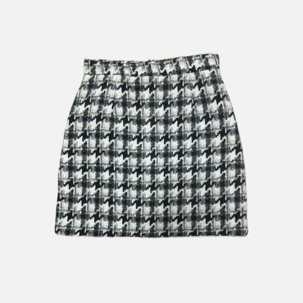 윈터 자카드 패턴 미니스커트