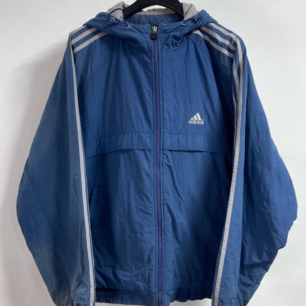 90s 아디다스 올드스쿨 누빔 바람막이 자켓 (on.457)